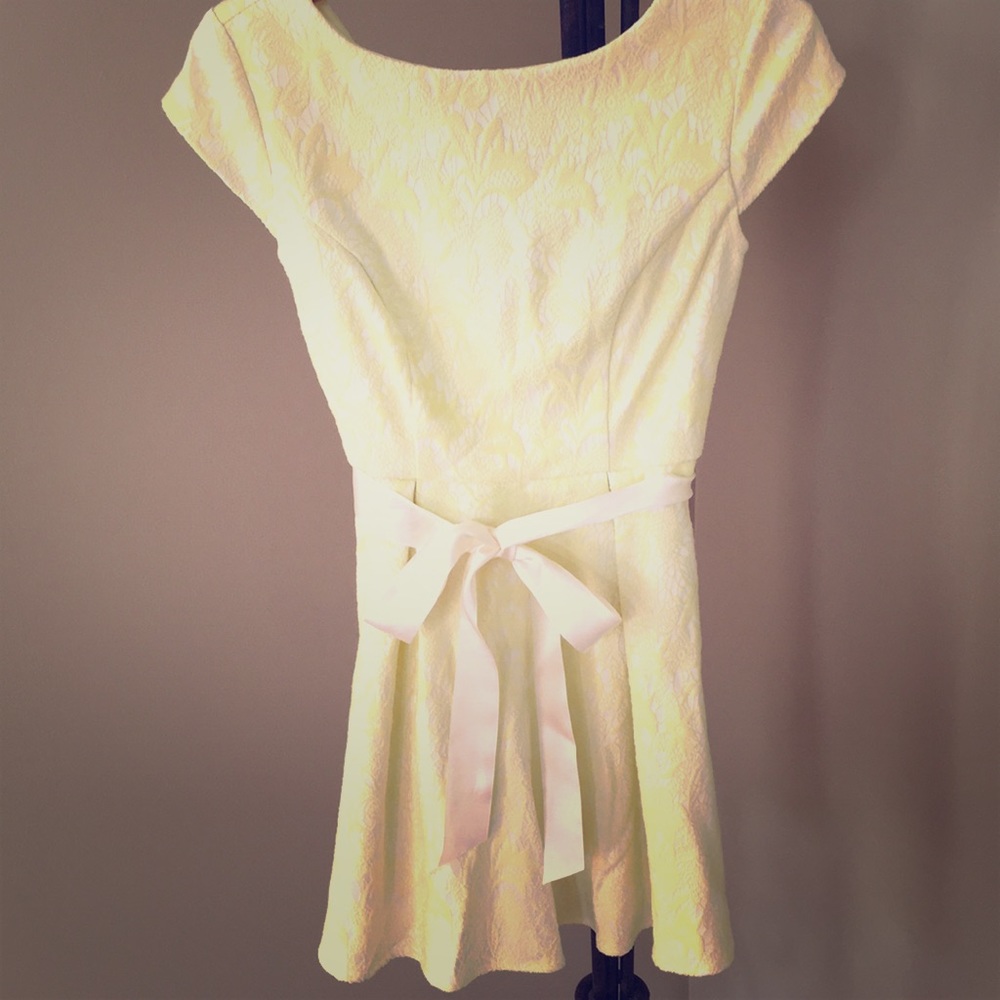 Bright yellow dress
